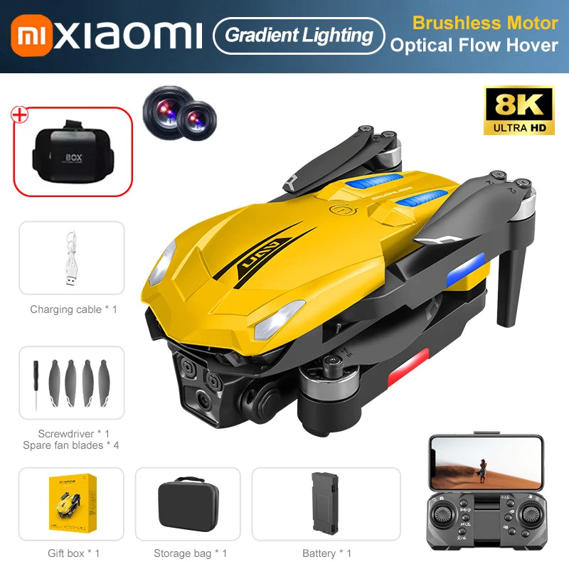 Xiaomi D11 Drone 8K Aerial HD Gradient Flowing Light Dual-Camera Omnidirectional Obstacle Avoidance Brushless Motor GPS UAV