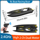 2.4GHz Radio Rc Boat Racing Boat High Speed Speedboat 2 Ch Dual Motor Waterproof Remote Control Ship aquatic game children Toy