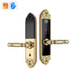 Smart Home Digital Lock Electronic Fingerprint Smart Lock European Home Indoor Door Handle Lock Golden Red Brown Tuya TTlock