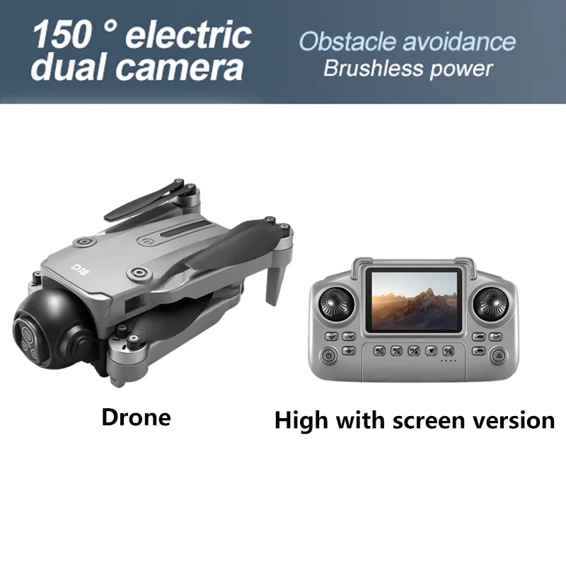 2025 New D18 Drone 8K Aerial HD Dual Camera Photography Intelligent Obstacle Avoidance Brushless Power Foldable Quadcopter Toys