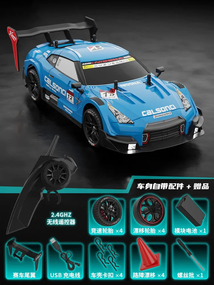GTR 2.4G Drift Racing Car with，4WD Championship Off-Road Radio Remote Control Vehicle，Electronic Hobby Toy for Kids