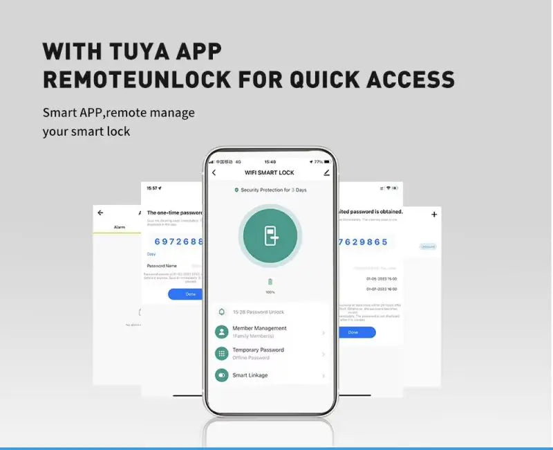 HX5 Smart Door Lock 3D Face Recognition Smart Home Door Lock WiFi Digital Electronic Lock Wifi Camera Rfid Card Works With tuya