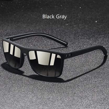 Fashion Vintage Check Pattern Polarized Sunglasses Men Women Classic Driving Fishing Square Sun Glasses Man Retro Eyewear UV400
