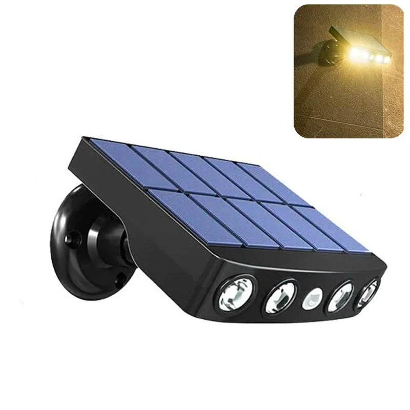 Powerful 4 LED Solar Security Lights Outdoor Decor Sensor Motion 3 Modes Street Waterproof Lamp Wall Night Work Light for Garden