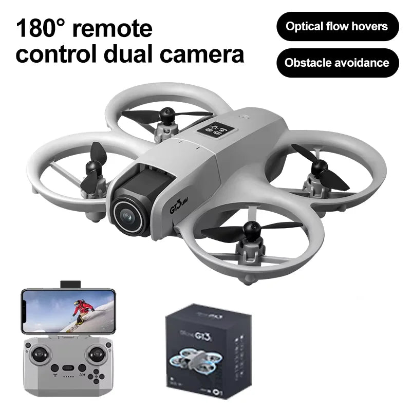 GT3 Drones Mini 8K HD Dual Camera Intelligent Obstacle Avoidances Aerial Photography Flyer Optical Flow Positioning Beginner UAV