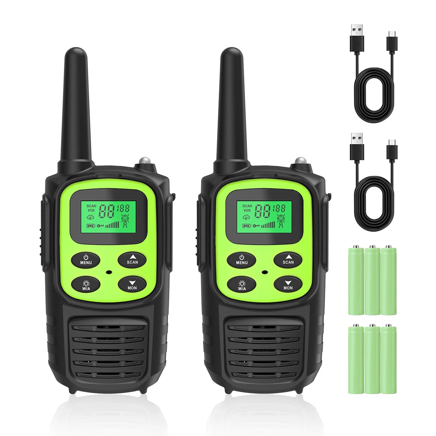 2PCS Mini Walkie Talkie Portable Two-Way Radio UHF Transceiver Set Walkie-talkies Radio Walkie Talkies for Children and Adults