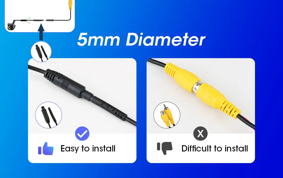 Srnubi AHD 1080P CVBS Night Vision IP68 Waterproof 170 Degree Fish Eye Lens Backup Rear View Camera For Vehicle Monitor Android