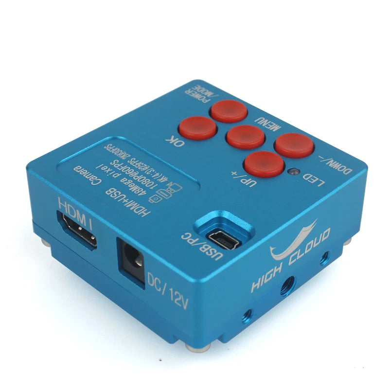 48MP 4K 1080P HDMI USB Industrial Video Digital Microscope Camera 130X Zoom C Mount Lens Cantilever stand For Repair Soldering