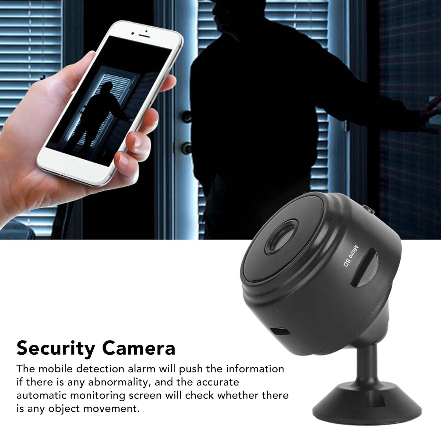 Surveillance System Wireless WiFi Camera 120° Wide Angle 720P Mini Surveillance System CCTV for Children Elders Security Camera