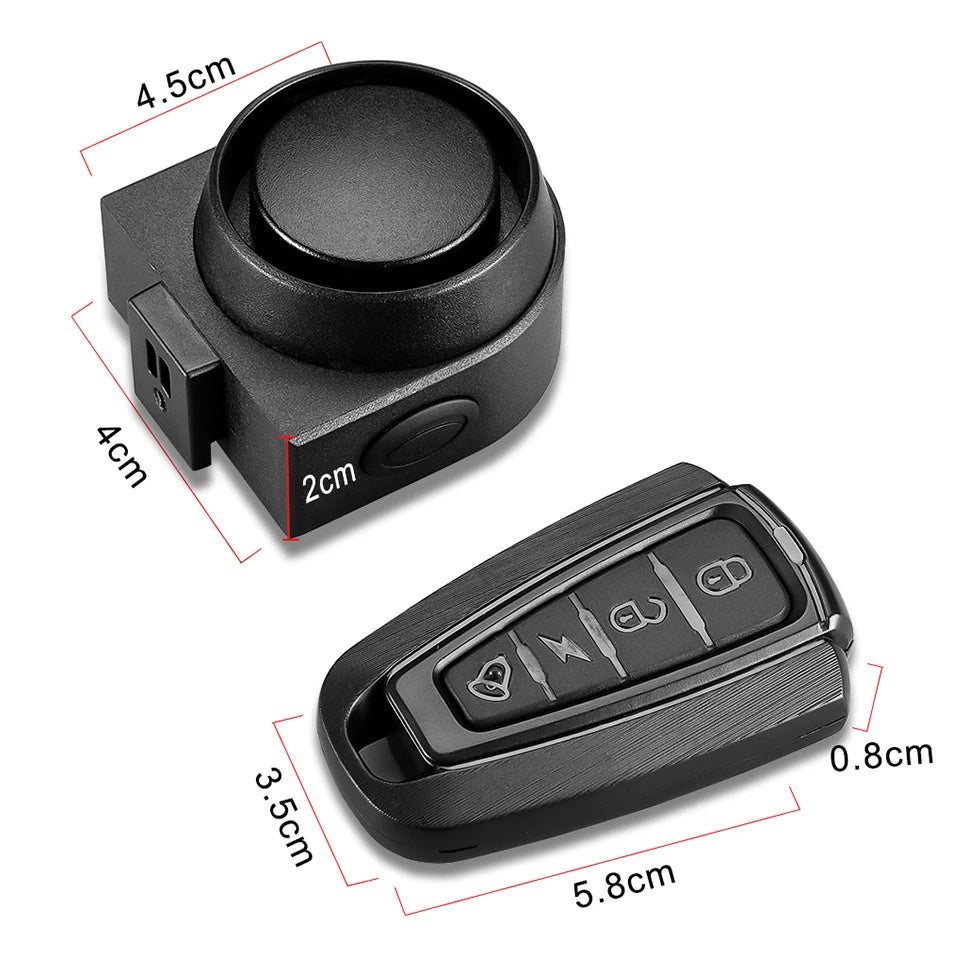 Bicycle Motorcycle Alarm Sensitive Vibration Sensor Anti-theft Alarm Wireless USB Charging Security Protection