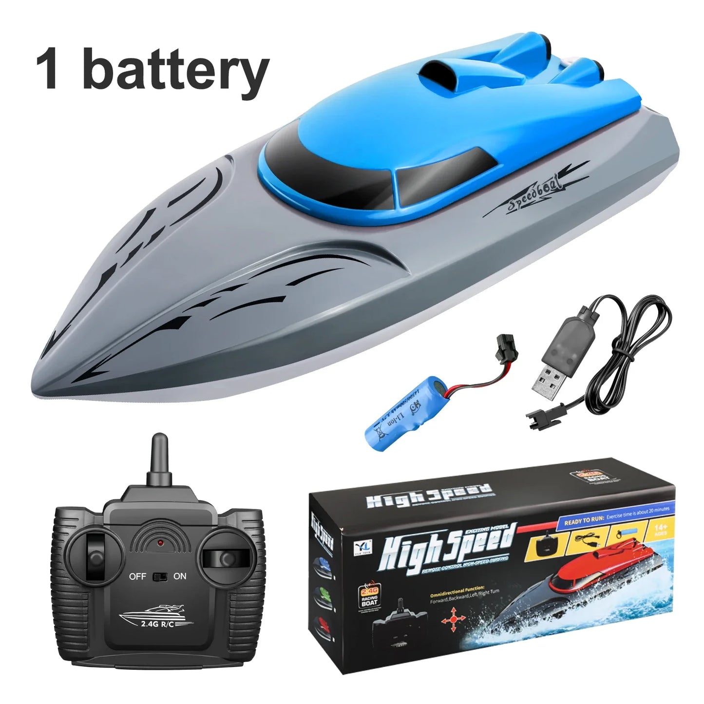 806 2.4G RC Boat Remote Control Boat Waterproof Toy Dual motors 20KM/h High Speed RC Boat Racing Boat