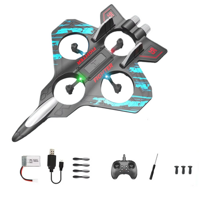 BAAU RC Plane 2.4G Remote Control Aircraft Six EPP Foam with LED Indoor and Outdoor Simple Flying Toy Kids Gift Blue