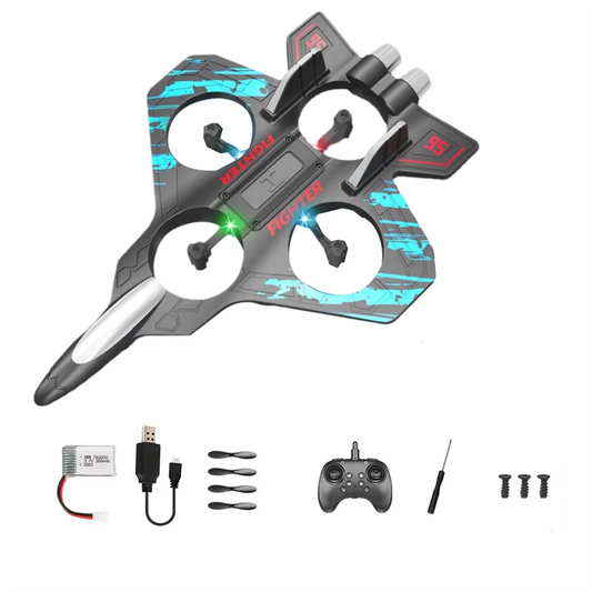 BAAU RC Plane 2.4G Remote Control Aircraft Six EPP Foam with LED Indoor and Outdoor Simple Flying Toy Kids Gift Blue