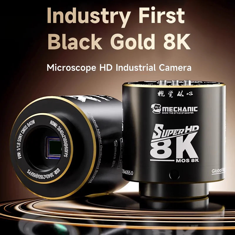 MECHANIC MOS 8K Microscope HD Industrial Camera Video 41 Million Pixels Microscope Camera for Electronics PCB Soldering Repair