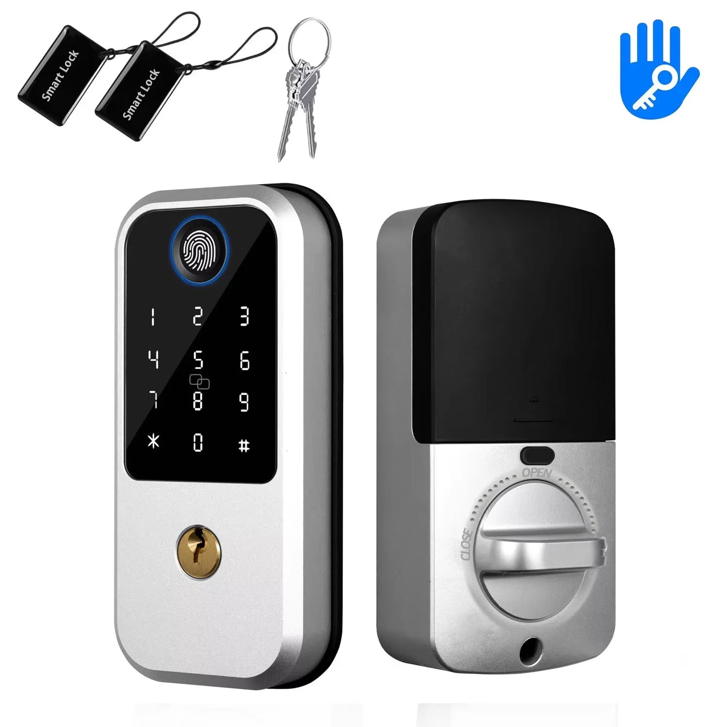 TTLOCK Smart Lock, Fingerprint Door Lock, 7-in-1 Keyless Entry Door Lock with App Control,  Smart Smart Deadbolt for home house