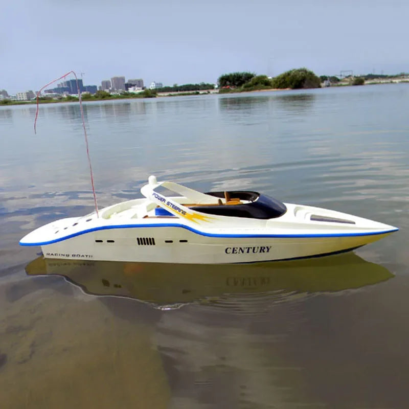 RC Dual-powered Yacht Model 75cm Racing Speedboat Remote Control Electric Racing Boat Model Toy Gift Cruise Ship Finished Model