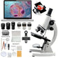 Monocular Optical Microscope 64X-2400X Microscope School Science Experimental Biology Microscope Digital Microscope for Children
