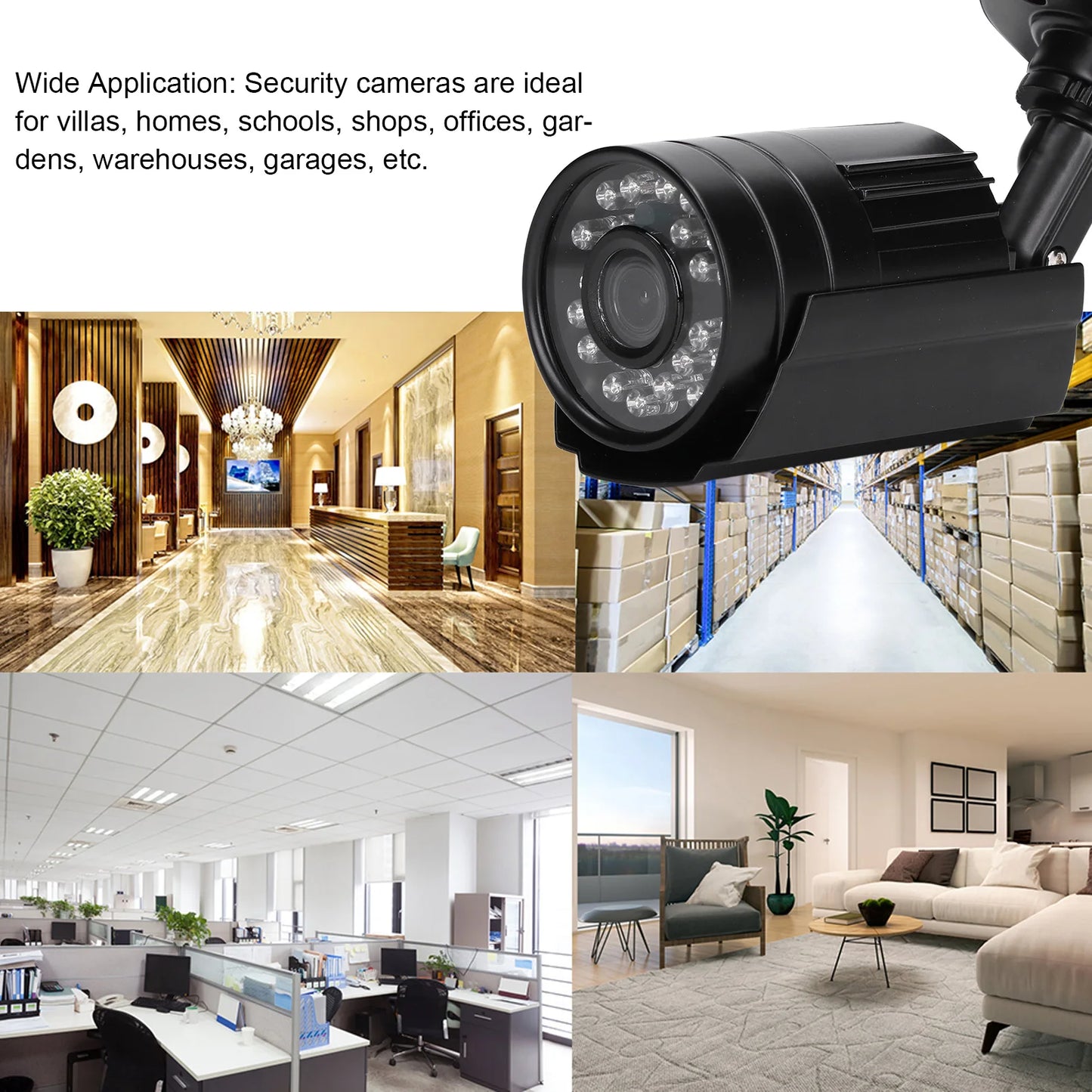 Security Camera Clear Image Analog CCTV Camera IP66 Waterproof 3.6mm Lens 4 in 1 Infrared Night Vision for Outdoor for Indoor