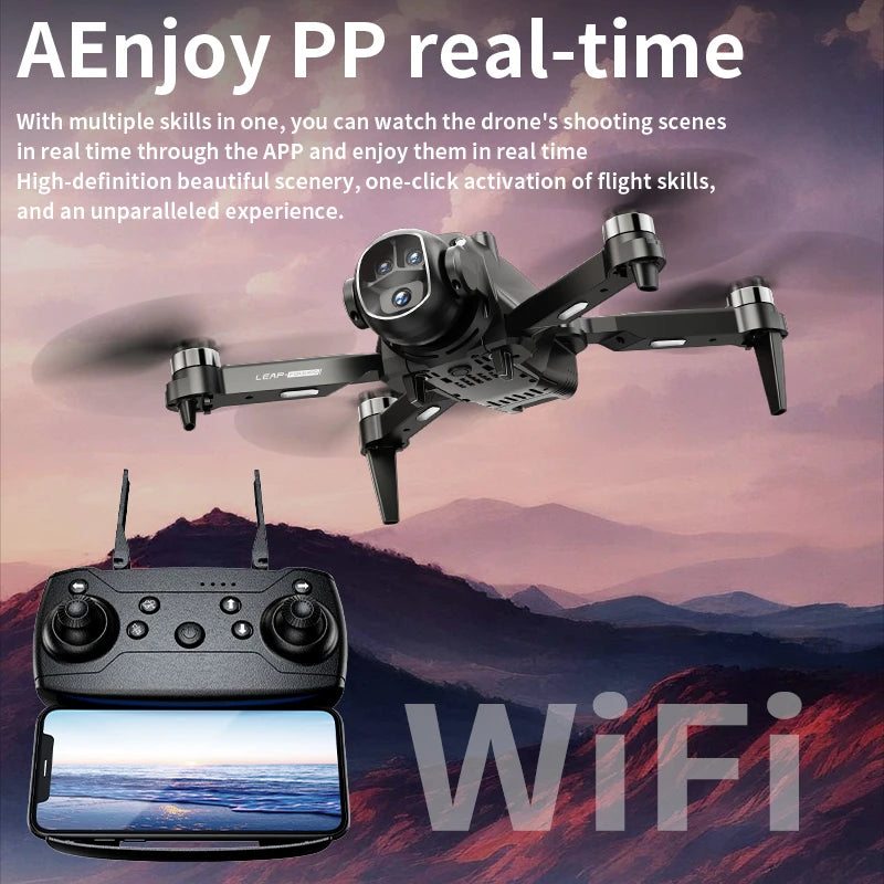 H21 Drone VR Aerial Photography Aircraft Version Monitor Dron Brushless Motor ESC Camera Optical Flow Fixed Height Headless Mode