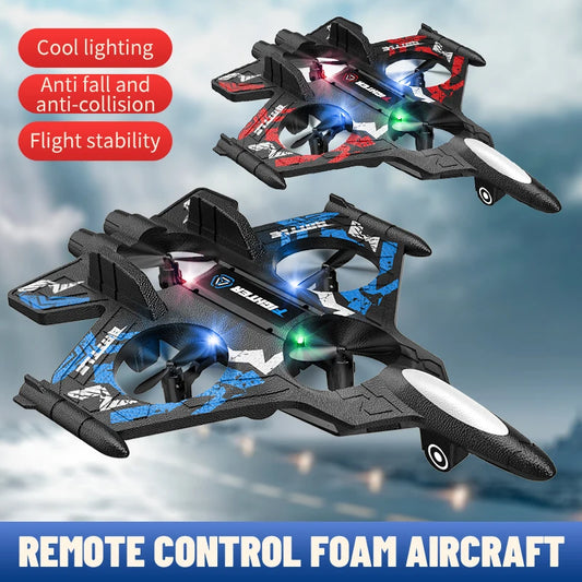 RC Airplane 2.4G EPP Foam Remote Control Plane Drone Kid-Friendly Hobby Fighter Jet Glider Toy for Boys Girls Birthday Gift