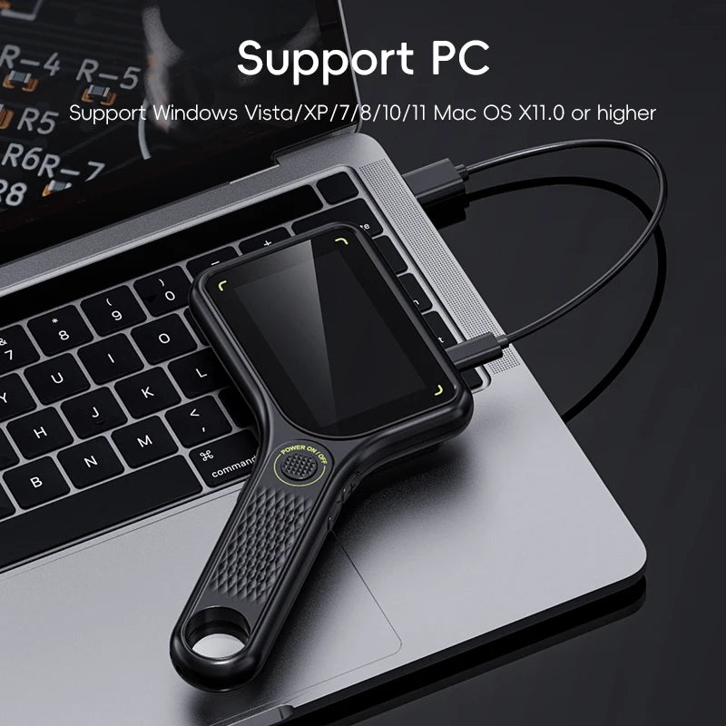 500X Digital Microscope 3-inch IPS Handheld Microscope Magnifier 2 Megapixel Magnifying Glass with 8Leds for Electronics Repair