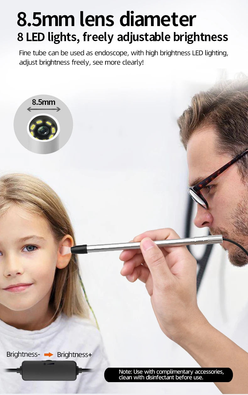 Handheld Digital Microscope Camera 1080P HD USB 8.5mm Inspection Camera 10x-200x Magnification Microscopes With 8 LED For USB C