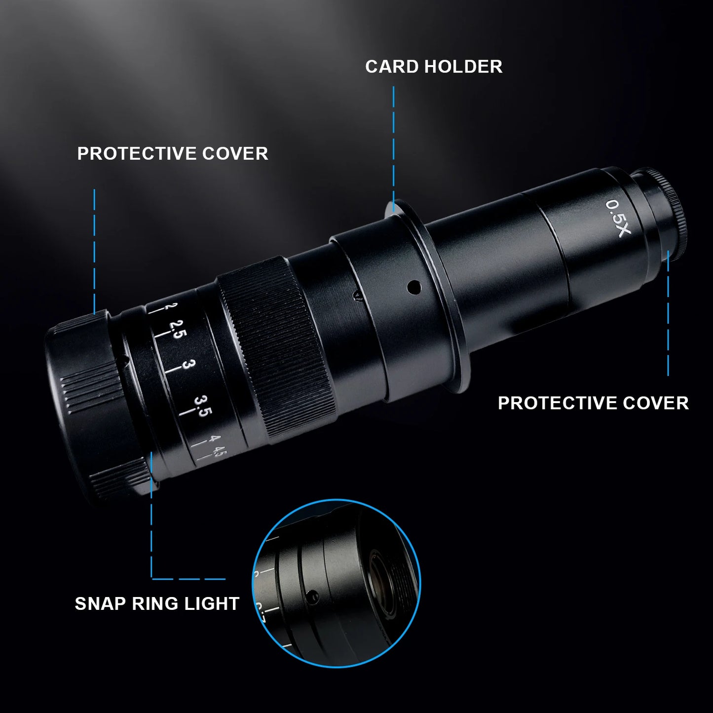 4K ULTRA Electronic Digital  Microscope  48MP USB HDMI Soldering Camera 130X 150X 180X C-Mount Zoom Lens For PCB Repair Tools