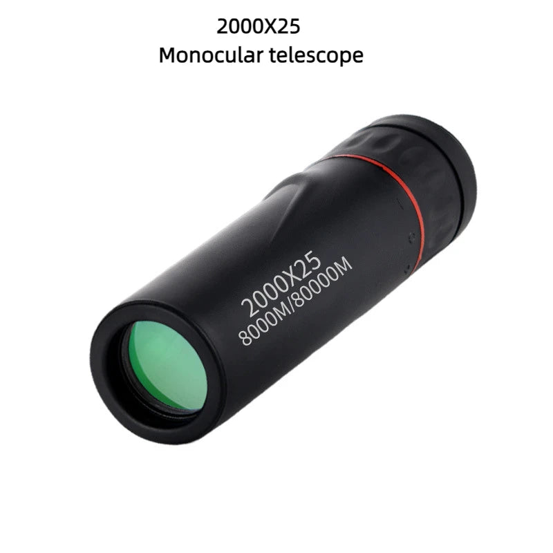 Telescope 2000x25, Outdoor Monocular Telescope, High Magnification High-definition Mini Portable, for Sightseeing and Hunting