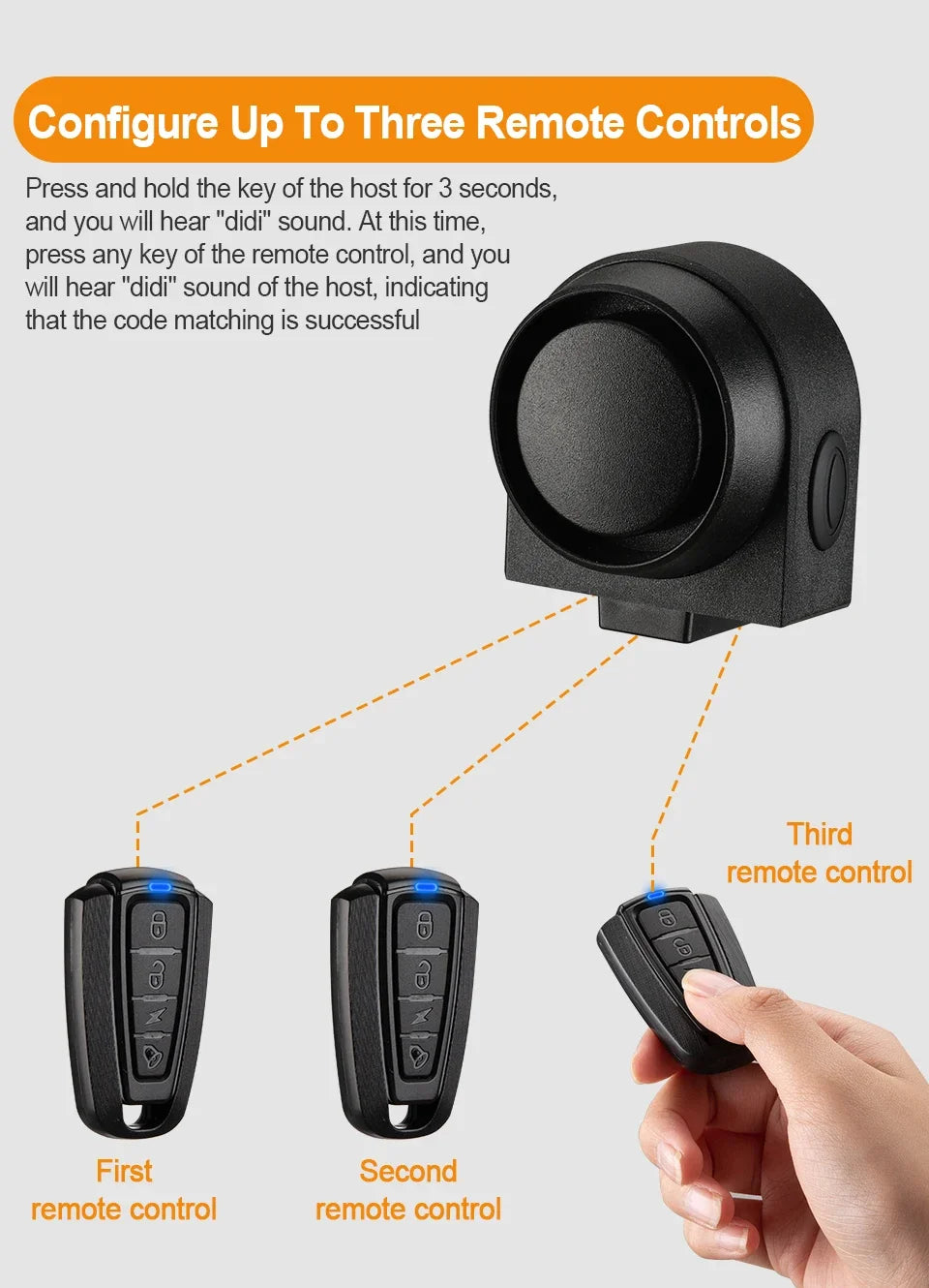 Bicycle Motorcycle Alarm Sensitive Vibration Sensor Anti-theft Alarm Wireless USB Charging Security Protection