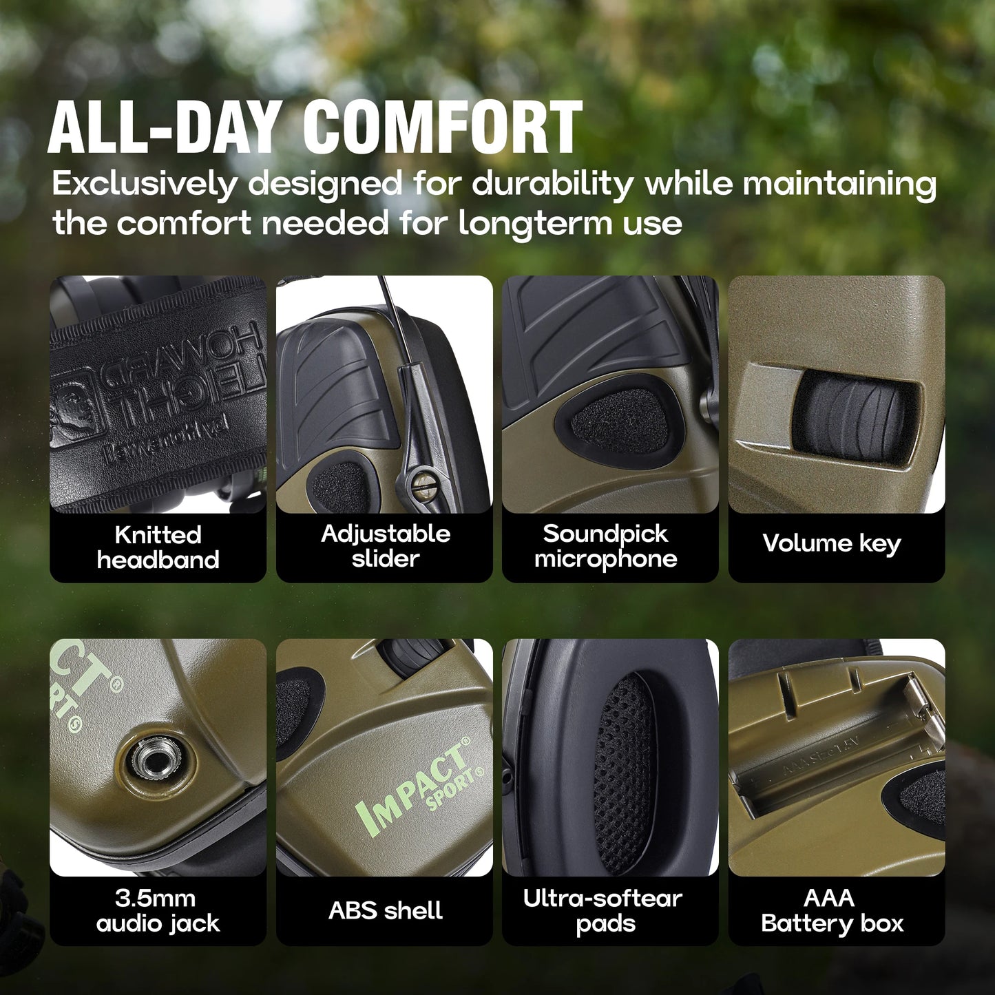 New Electronic Shooting Headset Headphones for Hearing Protection Ear Protector Noise Reduction Active Hunting Earmuffs