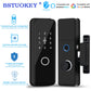 Outdoor Smart Fingerprint Door Lock: Waterproof, Bluetooth, Code, IC Card, Keyless Entry. Support TTLock WIFI Hub for glass door