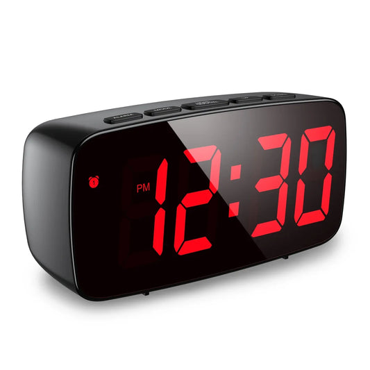 Alarm Clock Digital LED Clock Voice Control Snooze Time Temperature Display Night Mode Reloj Despertador Desktop Clocks