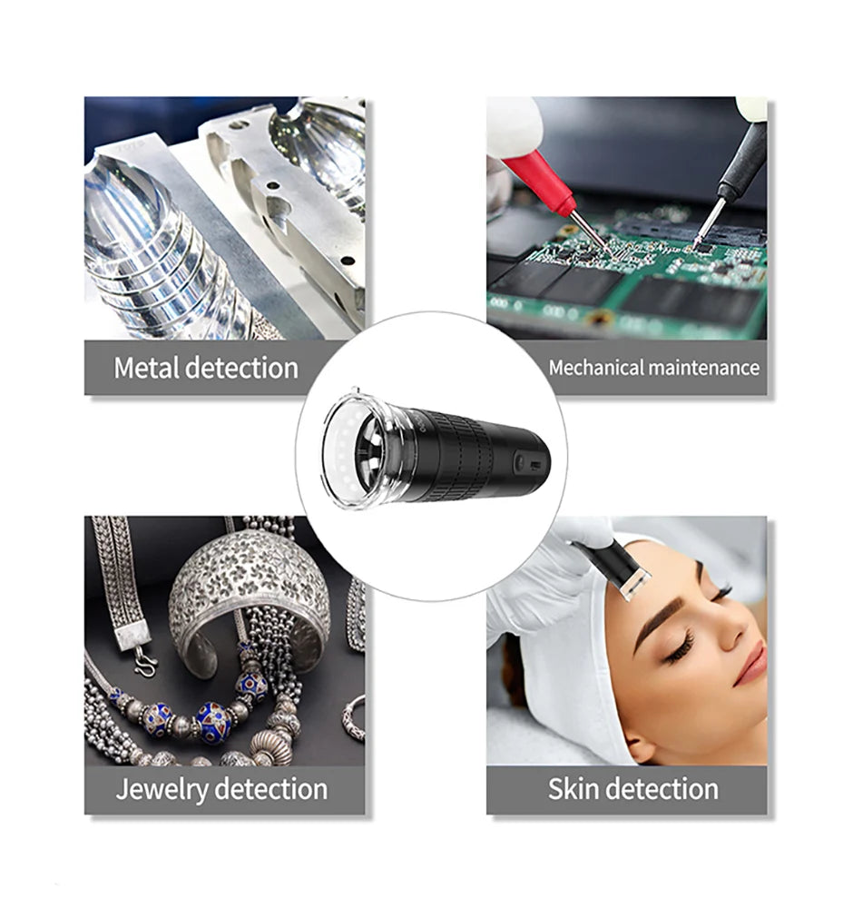 Digital Microscope Wireless Pocket Handheld USB Microscopes 50x-1000x Zoom Inspection Camera Compatible with iPhone Android PC