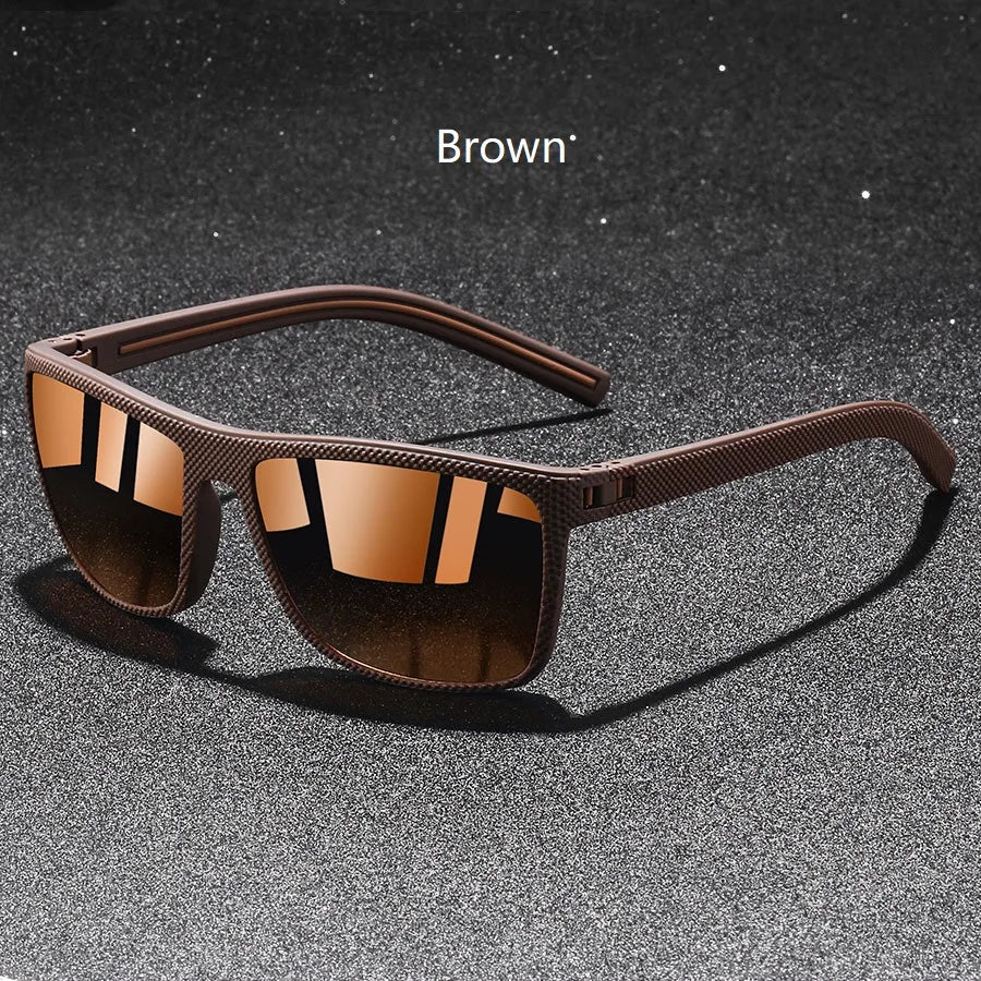 Fashion Vintage Check Pattern Polarized Sunglasses Men Women Classic Driving Fishing Square Sun Glasses Man Retro Eyewear UV400