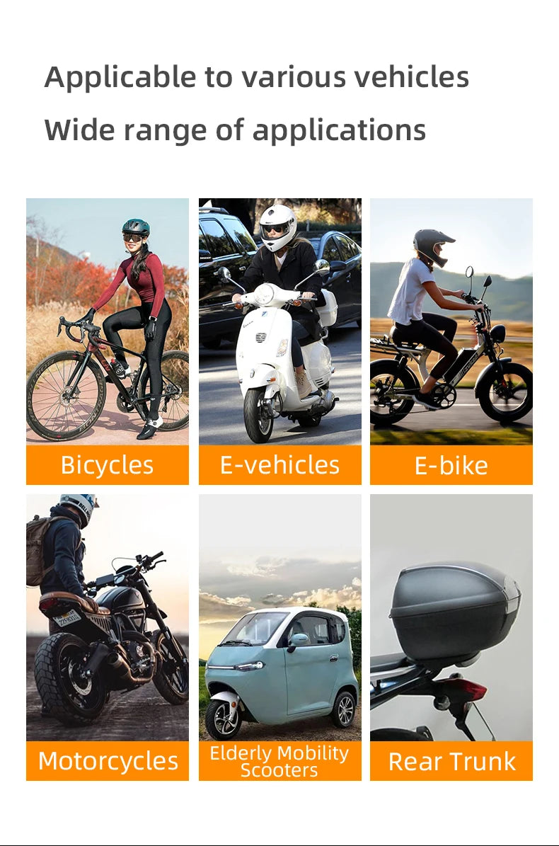 Anti-theft Alarm for Motorbike/Bicycle 113db High Volume Vibration Wireless Remote Control Electric Bell Sound Find A Vehicle