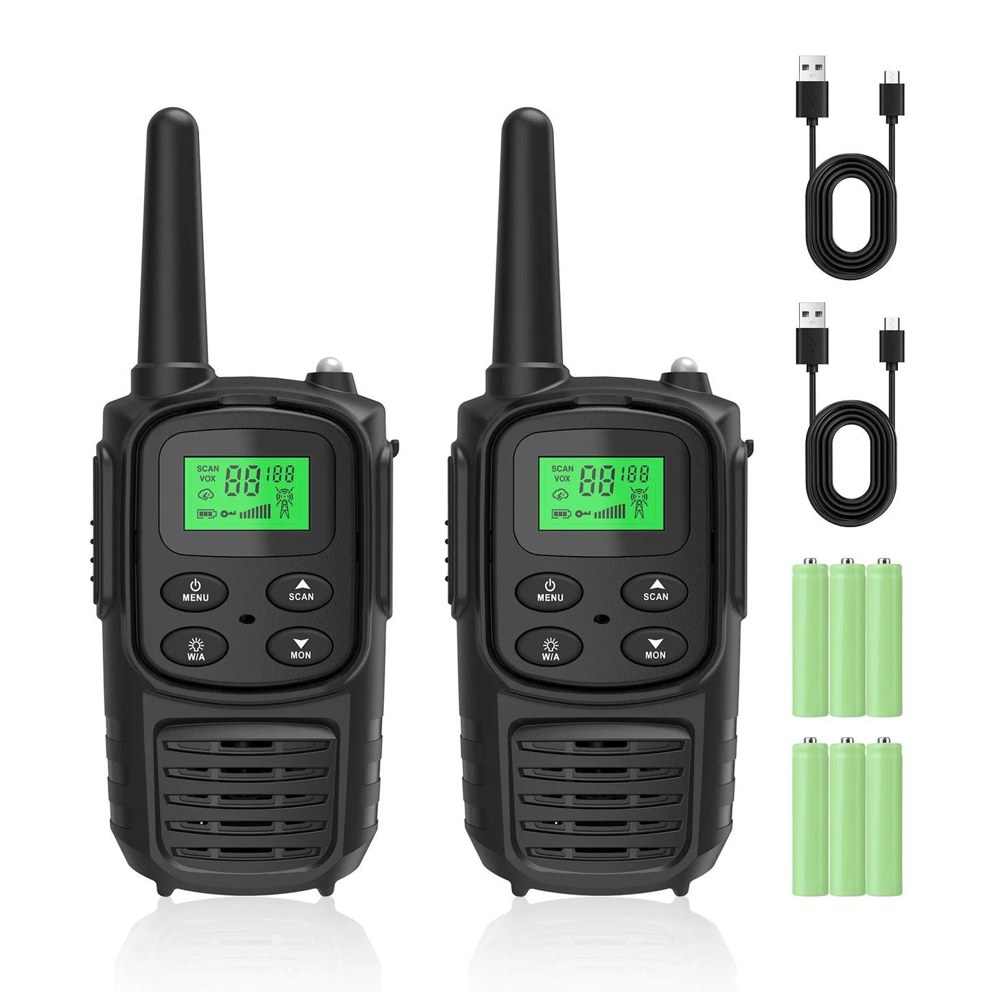 2PCS Mini Walkie Talkie Portable Two-Way Radio UHF Transceiver Set Walkie-talkies Radio Walkie Talkies for Children and Adults