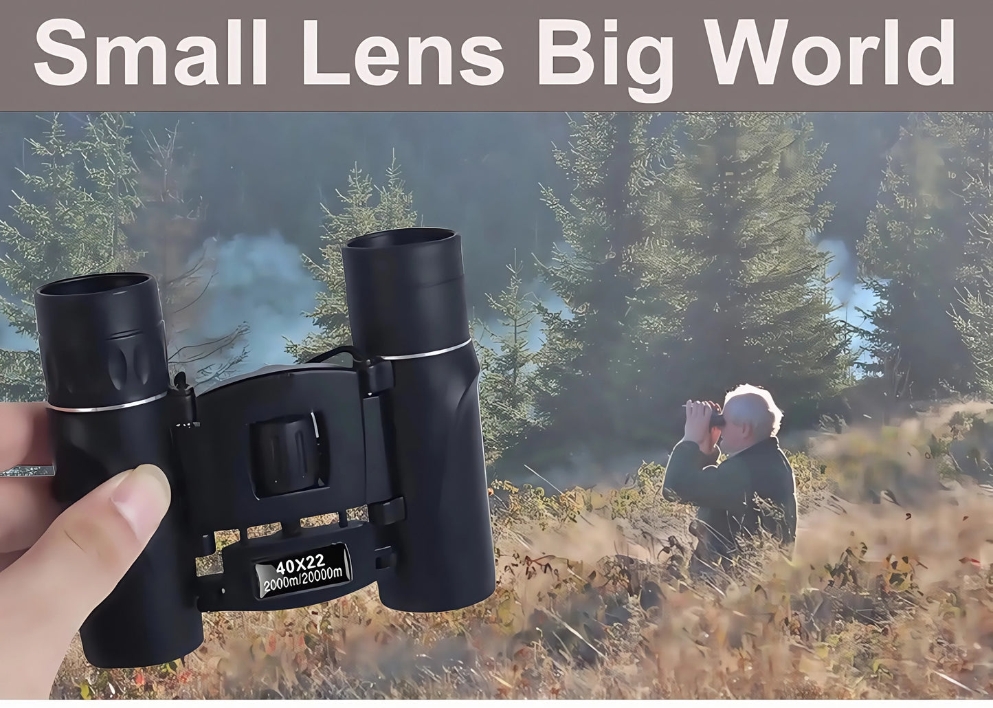 22x40 HD Binoculars for Adults, 2000M Long Range - BAK4 FMC, Compact & Waterproof for Hunting, Bird Watching, Camping