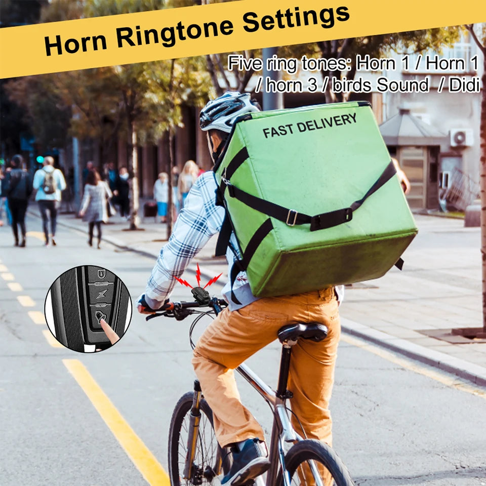 Bicycle Motorcycle Alarm Sensitive Vibration Sensor Anti-theft Alarm Wireless USB Charging Security Protection