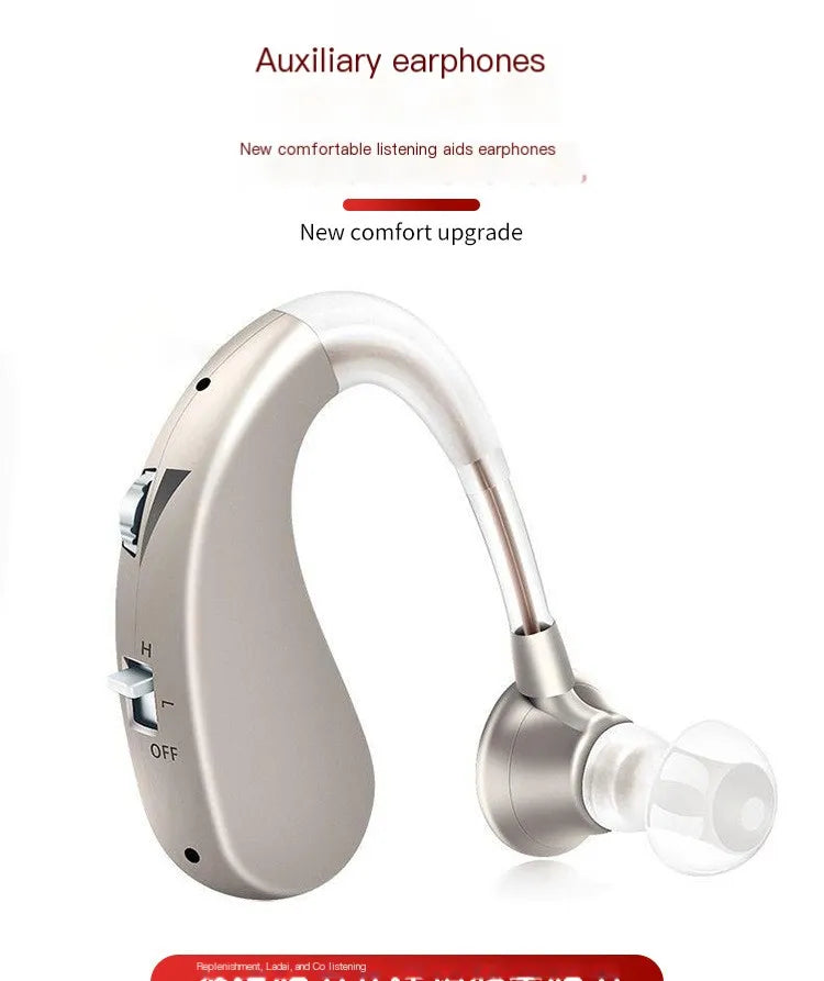 Hearing Aid Earphones Ear Hook Charging Comfort Assisted Listening Headset Dual Sound Sound Amplifier For Elderly People