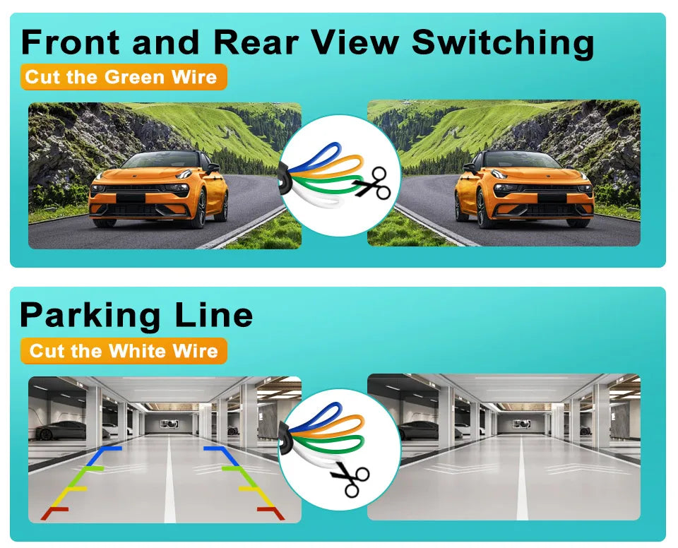 AHD 1080P CVBS Night Vision IP68 Waterproof 170 Degree Fish Eye Lens Backup Rear View Camera For Vehicle Monitor Android