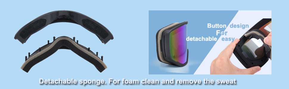 EXP VISION-Ski Goggles for Men and Women, OTG Anti Fog, UV Protection, Snowboard Glasses, Winter Eye Wear